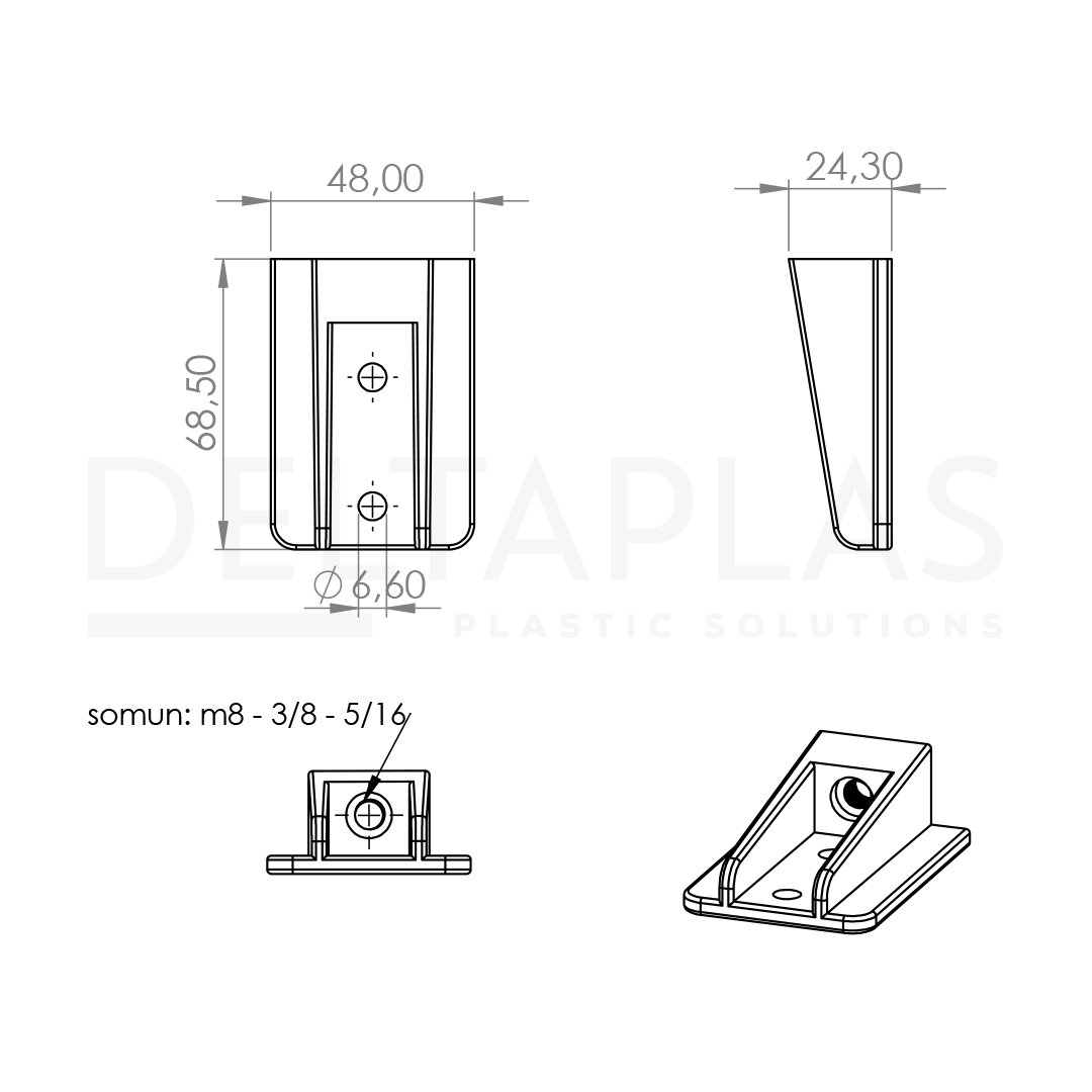 Gizli Ayak Bağlantı Plastiği