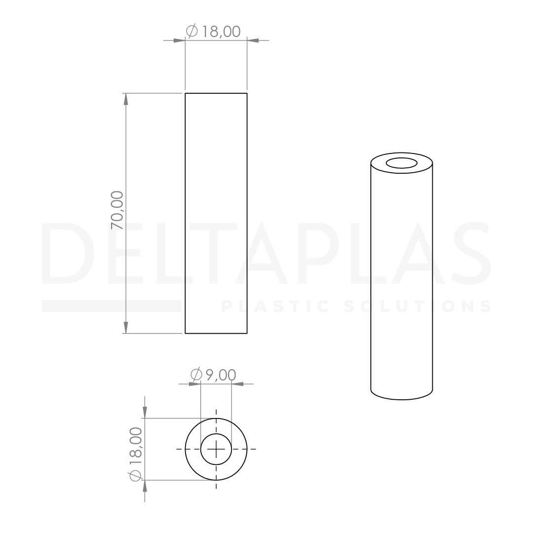 Kol Ara Bağlantı Silindiri 70 mm