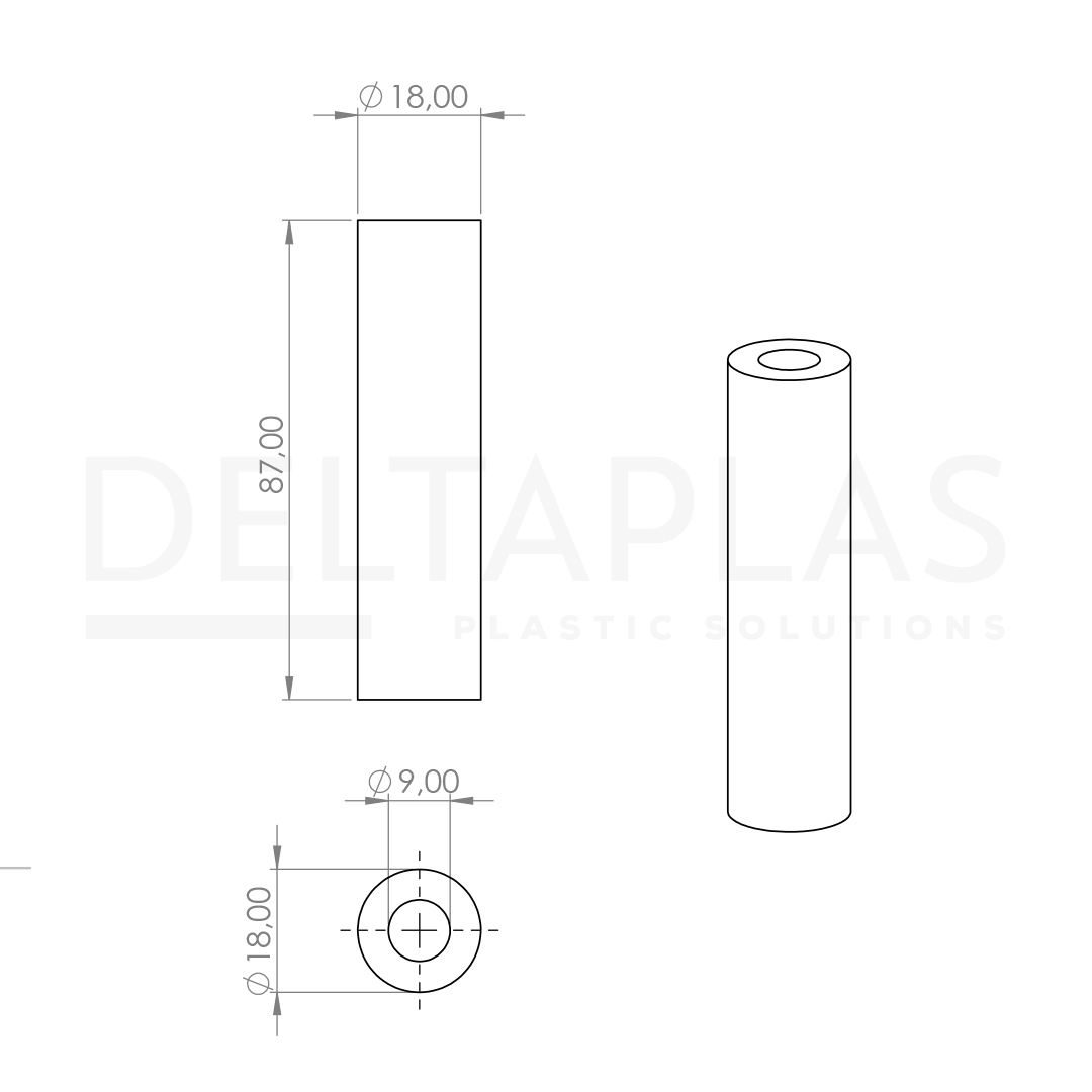 Kol Ara Bağlantı Silindiri 87 mm